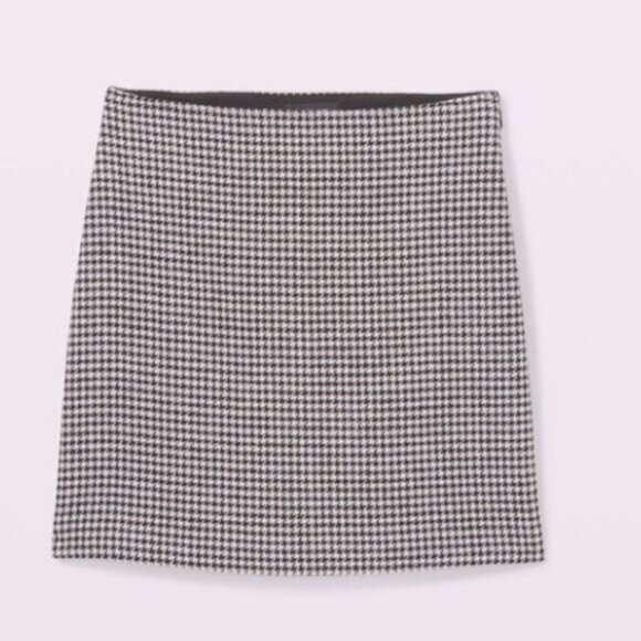 Houndstooth Zipper Back Lined Black and White Mini Skirt #successioncore